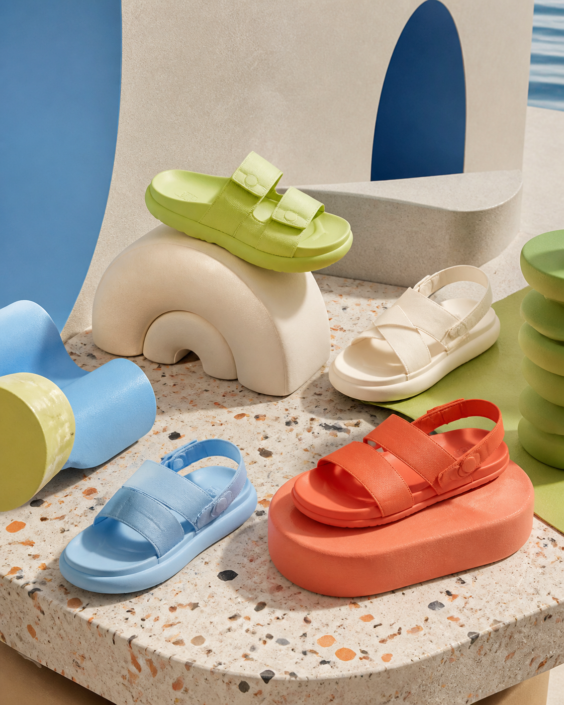 Materiales y colores sin marcas